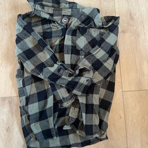 Wonder Nation green and black flannel
